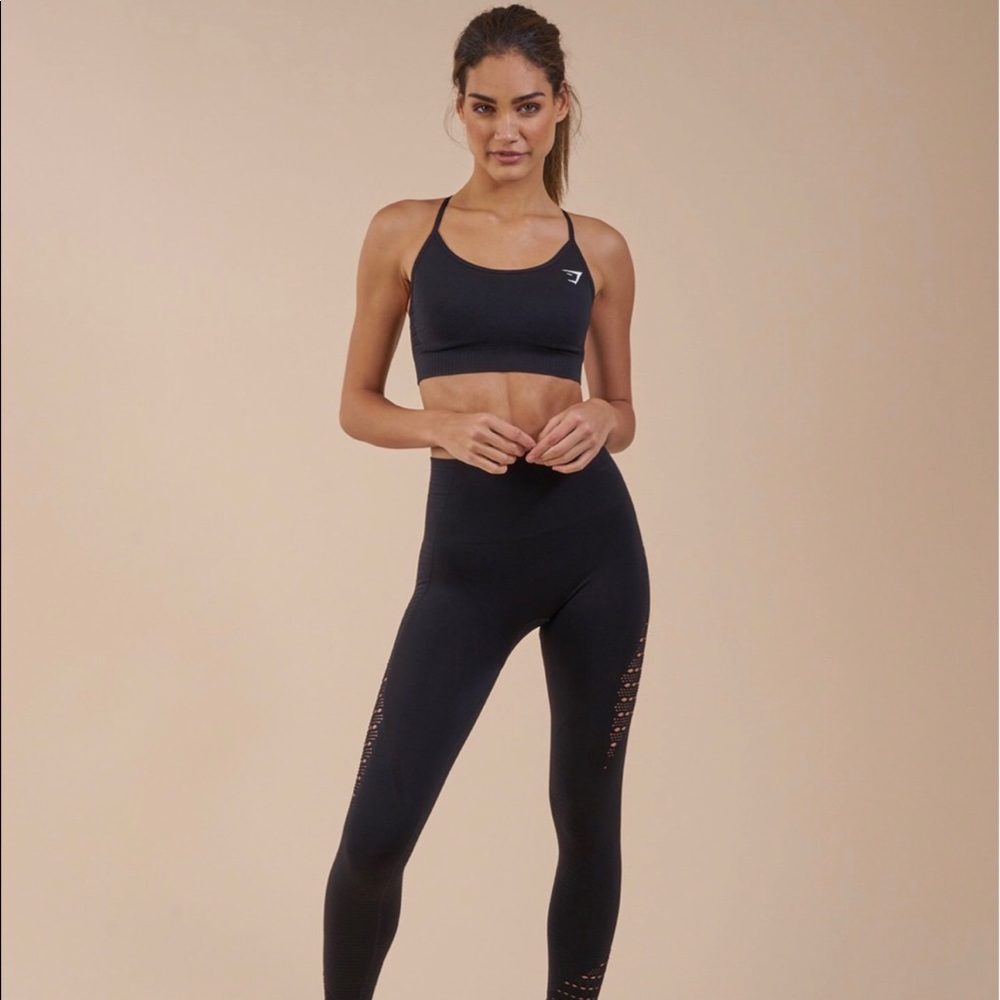 Gymshark Energy Seamless Sports Bra in Black